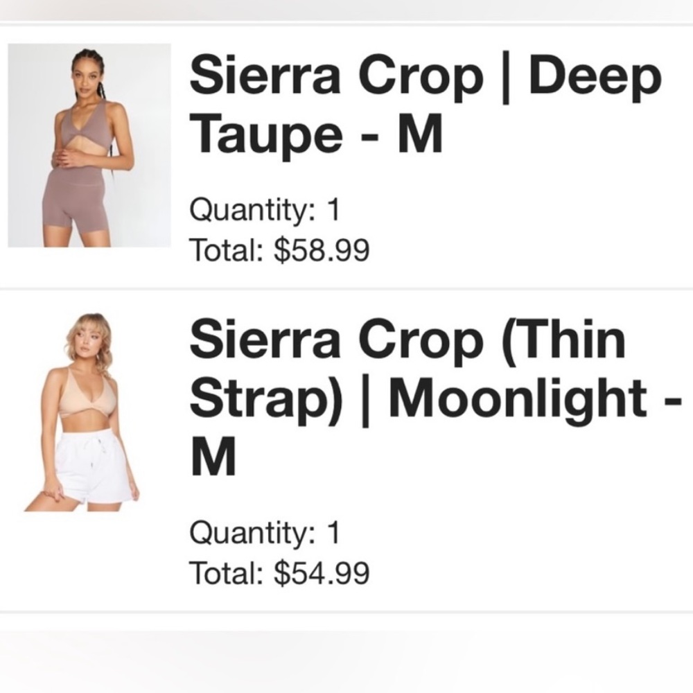 Cropshop bras M